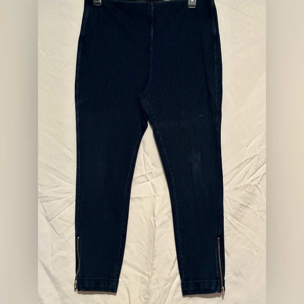 Denim tights, navy blue size large brand LYSSE